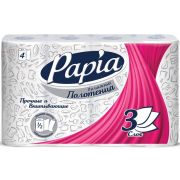 Бумажные полотенца 4шт 3сл PAPIA с тиснением
