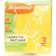 Салфетка 3шт 35*35см ХОЗЯЮШКА Мила вискоза 90гр