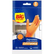 Перчатки латексные Big city life оптима оранжевые L
