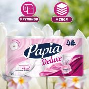 Туалетная бумага 8шт 4сл PAPIA DELUXE Paradiso del Fiori