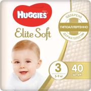 Подгузники детские Huggies elite soft №3 5-9кг 40шт