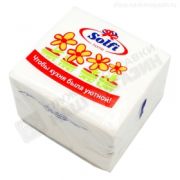 Салфетки СОЛФИ бум. 80л 1сл 24*24 белые