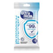 Влажные салфетки Ultra fresh premium antibacterial 15шт