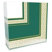 Салфетки бумажные Veiro Эллада изумруд, трёхслойные, 20 л, 33*33 см.