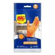 Перчатки латексные Big city life оптима оранжевые S