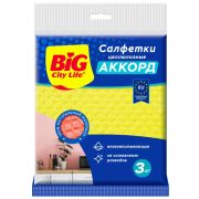 Салфетки Big city life целлюлозные аккорд 15,7*16см 3шт