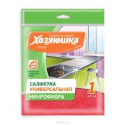 Салфетка 1шт 30*30см ХОЗЯЮШКА Мила универсальная микрофибра 300гр