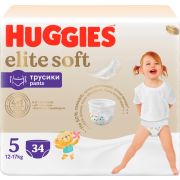 Трусики-подгузники Huggies elite soft №5 12-17кг 34шт