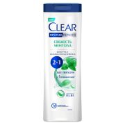 Шампунь женский Clear 2 в1 Против перхоти с ментолом, 380мл.