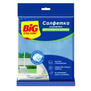 Салфетка для стекол и зеркал Big city life микрофибра