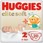 Подгузники детские Huggies elite soft №2 4-6кг 20шт