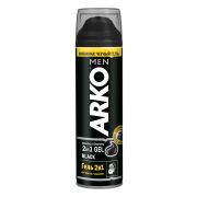 Гель для бритья Arko Black 2 в 1, 200 мл.