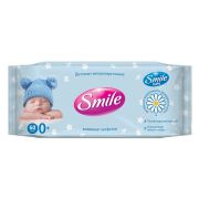 Влажные салфетки детские Smile baby гипоаллергенные с клапаном 60шт