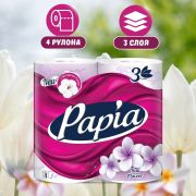 Туалетная бумага 4шт 3сл PAPIA Bali flower