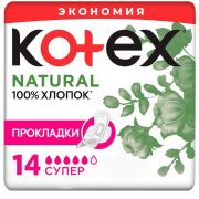 Гигиенические прокладки Kotex natural супер 14шт