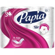 Туалетная бумага 12шт 3сл PAPIA Белая