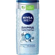 Гель для душа муж 250мл NIVEA Заряд чистоты