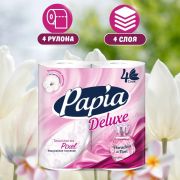Туалетная бумага 4шт 4сл PAPIA DELUXE Paradiso del Fiori