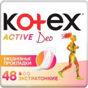 Ежедневные прокладки Kotex active deo экстратонкие 48шт