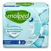 Прокладки 6шт MOLPED ANTIBAC Ночные