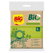 Салфетка Big city life bio целлюлозная 15*16см 3шт