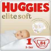Подгузники детские Huggies elite soft №1 3-5кг 84шт