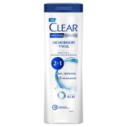Шампунь женский Clear 2 в1 Основной уход, 380мл.