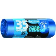 ЧИСТЮЛЯ мешки для мусора 35л 25шт 7мкм удлиненные