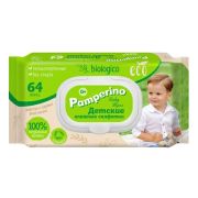 Pamperino Eco влажные салфетки детские с клапаном, 64 шт.