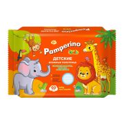Pamperino Kids влажные полотенца детские с экстрактом ромашки, алоэ и витамином Е, 60 шт.