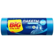 Мешки для мусора Big city life 58*77см 60л прочные синие 20шт