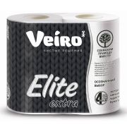 Туалетная бумага Veiro Elite Extra, четырёхслойная, 4 рулона в упаковке.