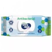 Влажные салфетки Ultra fresh antibacterial с клапаном 72шт