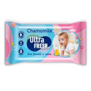 Влажные салфетки детские Ultra fresh baby chamomile 15шт