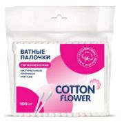 Ватные палочки Cotton flower в полиэтилене 100шт