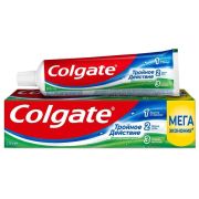 Зубная паста Colgate Тройное действие Натуральная мята для защиты от кариеса, удаления потемнений с зубов, 150 мл.