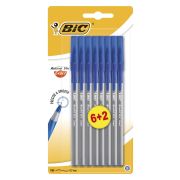 Ручка шариковая 6+2шт BIC Round Stic Exact синяя блистер