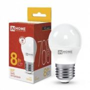 IN HOME лампа сд LED-ШАР-VC 8Вт 230В Е27 3000К 760Лм (100)